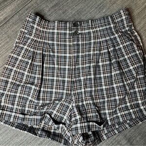 American Eagle Outfitters Black Plaid Women's Shorts